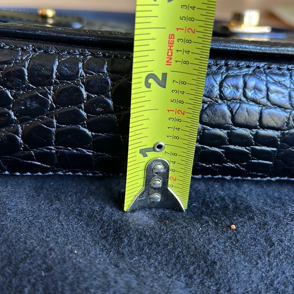 COLE HAAN Saddle Stamped Croc Handbag Purse - Picture 12 of 12